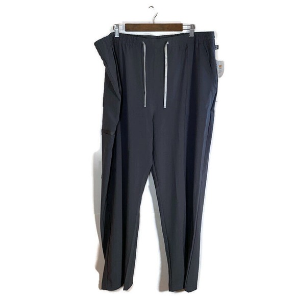 NEW Urbane Mens Scrub Pants Sz XXL Gray Wrinkle Resistant Stretch Pockets - Picture 1 of 11